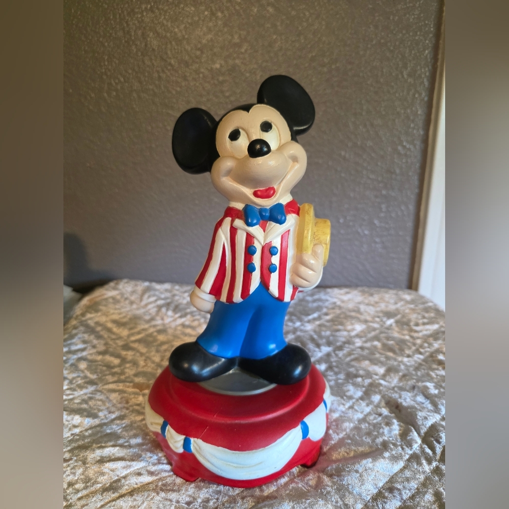 Mickey Mouse Musical Figurine in Striped Suit